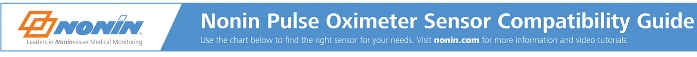 Nonin Pulse Oximeter Sensor Compatibility Guide